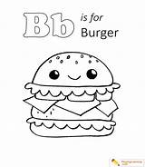 Coloring Burger Pages Popular sketch template