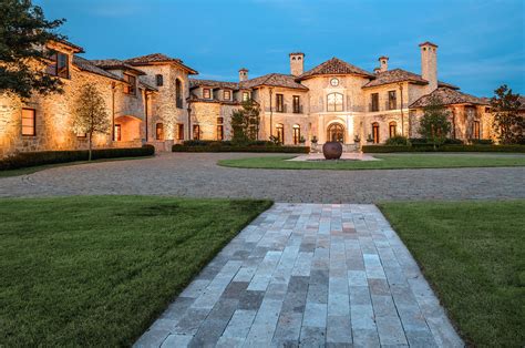 gorgeous  square foot tuscan stone mansion  plano tx homes   rich