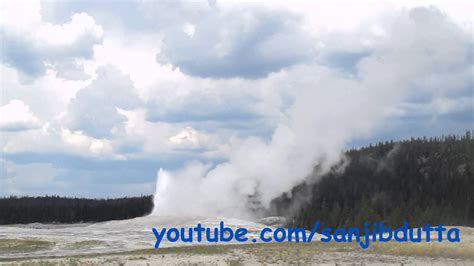 old faithful geyser yellowstone national park youtube