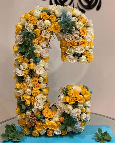 floral letter customized flower letters  laazati  glendale ca