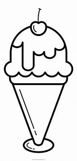 Sundae Sorvete Helado Comida Conos Cones Pngwing Yogurt Ultracoloringpages sketch template