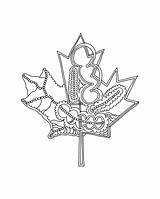 Line Drawing Leaf Maple sketch template