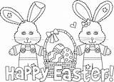 Easter Coloring Pages Happy Bunny Printable Colouring Color Kids Egg Templates Printables Worksheets Cute Print Religious Book Sheets Adults Colorare sketch template