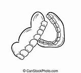 Denture Clipart Sketch Vector Isolated Background Illustrations Illustration Drawing Stock Preview Royalty Canstockphoto sketch template