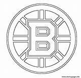 Bruins Boston Logo Coloring Pages Nhl Printable Print Book sketch template