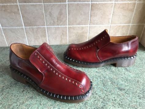 dr martens  burgundy leather casual shoes size uk eu   england dr martens casual