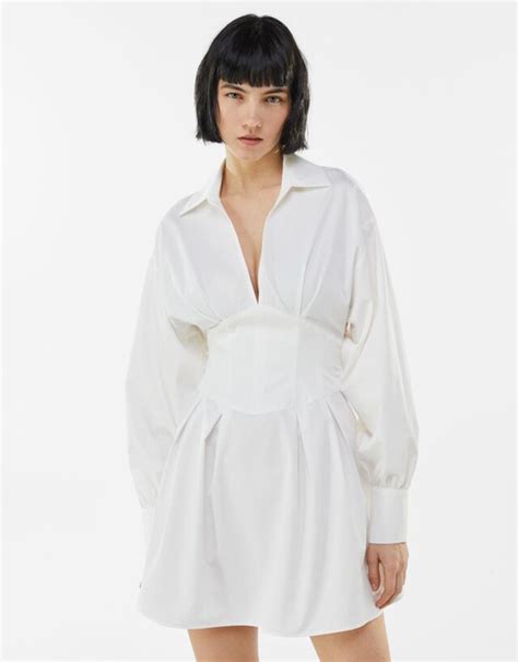 lange en korte jurken voor dames nieuwe collectie bershka jurken korte jurk hemdjurk