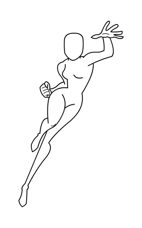 female superhero drawing template