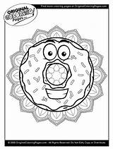 Coloring Pages Donut sketch template