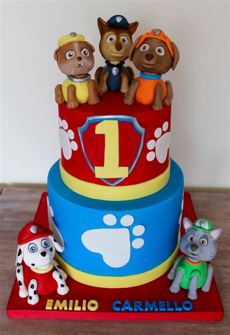 paw patrol fondant characters birthday cake birthday cake birthday