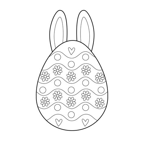 easter egg coloring page easter egg colouring  pageeaster egg svg