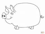 Pig Coloring Cute Pages Guinea Drawing Color Printable Adorable Little Surprising Getdrawings Supercoloring Super sketch template