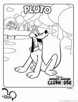 Mickey Mouse Coloring Clubhouse Pages Pluto Kids Fun Club Colouring House Color Birthday Printable Disney Kleurplaten Visit Print Bezoeken Way sketch template
