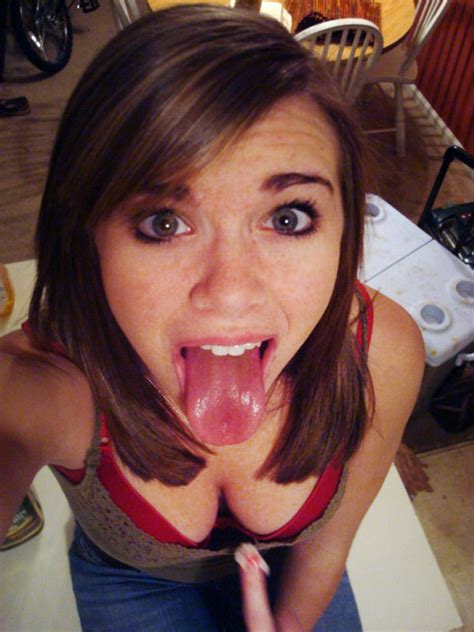 tongue out downblouse look down her blouse hardcore