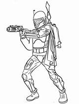 Coloring Wars Star Fett Jango Pages Printable Sheets Colouring Solo Hutt Jabba Han Galaxy Mercenary sketch template