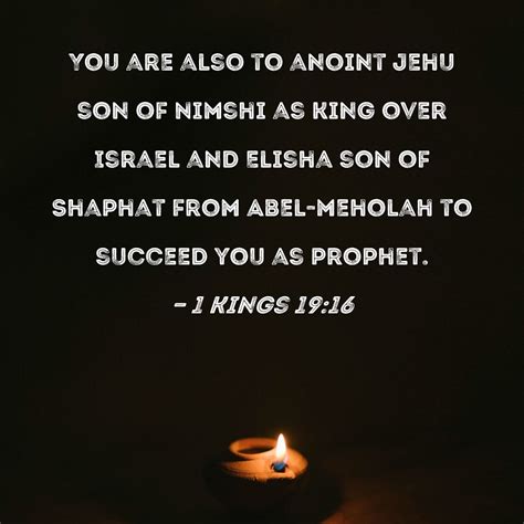 kings      anoint jehu son  nimshi  king  israel  elisha son