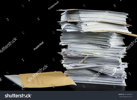 large pile  paperwork paperwork photo image pile royalty