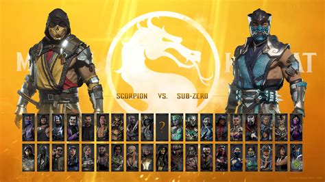 Mortal Kombat 11 Character Select Screen But Its Mkx Style A Fan Ui