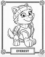Paw Patrol Coloring Everest Pages Printable Para Print Sheets Kids Colouring Colorear Party Dibujos Rocks Canina Disney Patrulla Imagenes Books sketch template