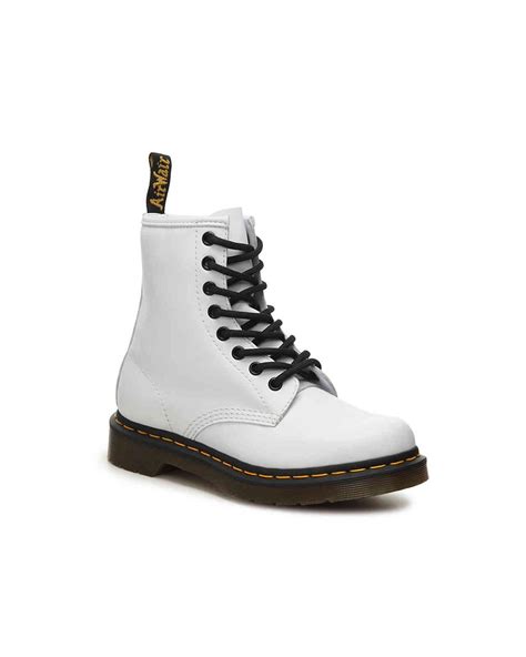 dr martens leather   eye boots  white leather white save  lyst