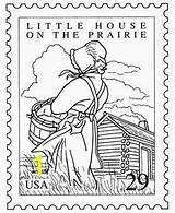 Prairie House Little Coloring Pages Sheets Stamp Printable Pioneer Ingalls Clipart Postage Laura Colouring Wilder Book La Famous West Books sketch template