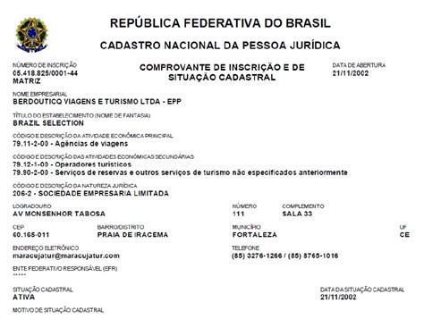 brazil selection legal certificates  information