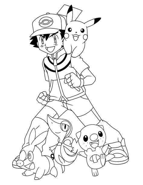 pokemon ash coloring pages pokemon coloring pages