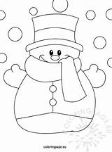 Coloring Snowman Pages Hat Winter Mitten Printable Blank Mittens Abominable Template Scarf Line Christmas Print Drawing Templates Simple Getcolorings Getdrawings sketch template