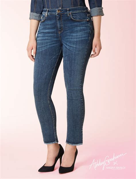 ashley graham x marina rinaldi super stretch denim jeans