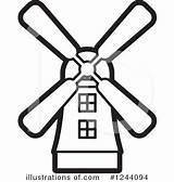 Windmill Coloring Clipart Pages Getcolorings Printable sketch template
