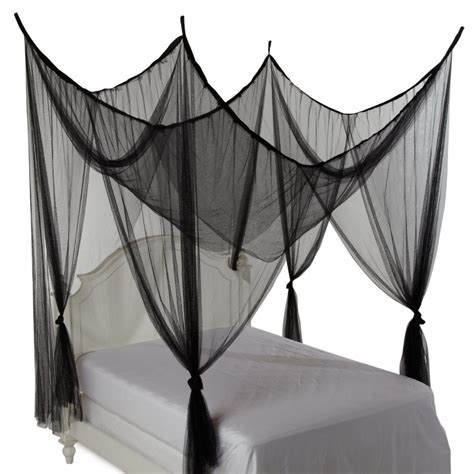 black bed canopy    black