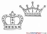 Crowns Sheet Colouring Coloring Title sketch template