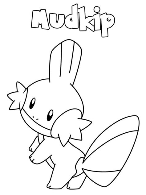 cute mudkip coloring page  printable coloring pages  kids