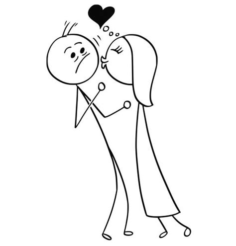 890 stick figures kissing illustrations royalty free vector graphics