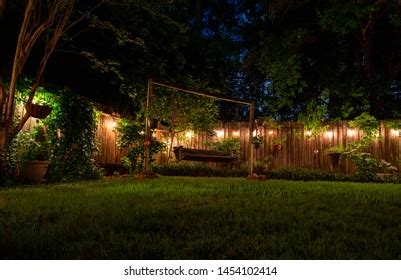 backyard night images stock  vectors shutterstock