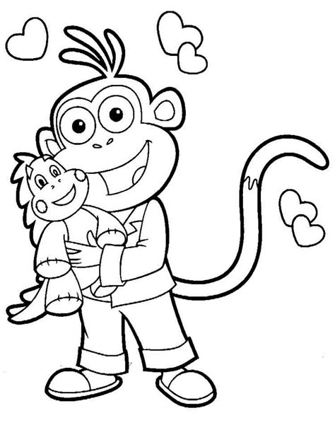 dora  boots coloring coloring pages