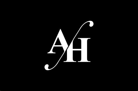 ah monogram logo design  vectorseller thehungryjpegcom