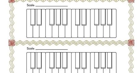 blank scale keyboards worksheet worksheets pianos  piano teaching