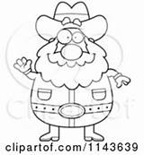 Prospector Outlined Coloring Clipart Vector Cartoon Miner Chubby Waving Dancing Thoman Cory Happy Man sketch template