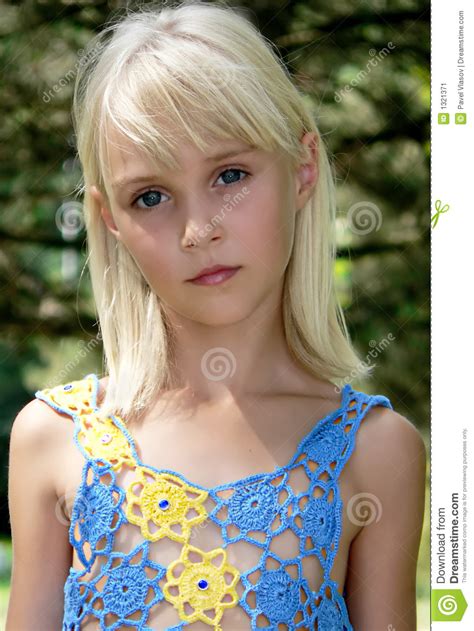 Blondy Girl Stock Image Image Of Close Eyes Lovely 1321371
