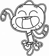 Gumball Coloring Pages Amazing Wonder sketch template