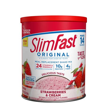 Slim Fast Protein Shake Mix Strawberry And Cream 12 83oz