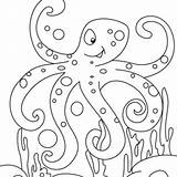 Octopus Blue Coloring Ringed 300px 49kb sketch template