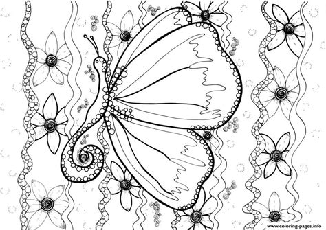 adult butterfly  zenfeerie coloring page printable