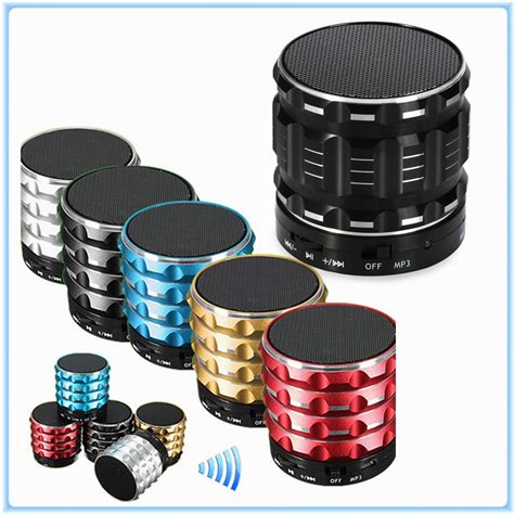 mini bass stereo volume control wireless speaker bluetooth  support aux tf card input hands
