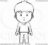 Boy Coloring Standing Clipart Sad School Mad Scared Cartoon Expression Vector Outlined Drawing Pages Cory Thoman Without Clip Illustration Background sketch template