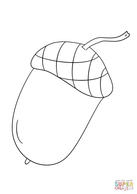 fall acorn coloring page  printable coloring pages