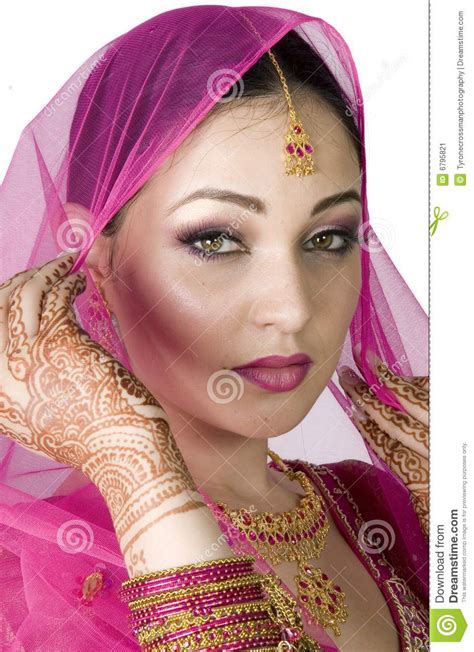 Muslim Bride Holding The Veil Stock Image Image Of