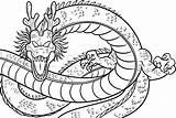 Shenron Dragonballz Dragoart Colorier Jecolorie sketch template
