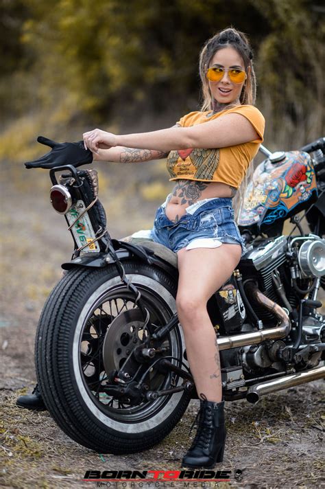 biker babe velvet queen  born  ride motorcycle magazine